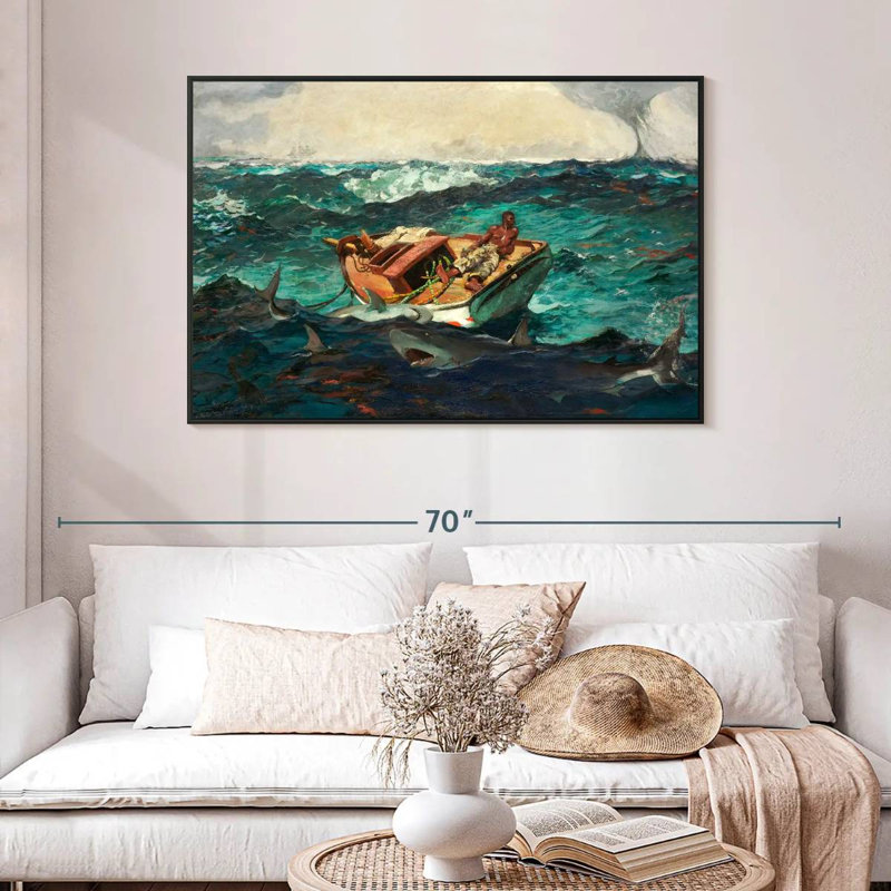Le Gulf Stream 1899, 46 po x 31 po, Cadre flottant noir