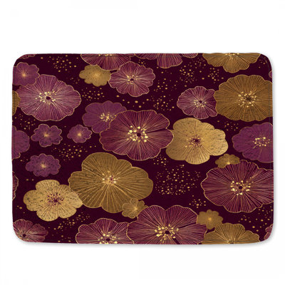 Motif floral de tapis de bain décor de salle de bain Art Déco
