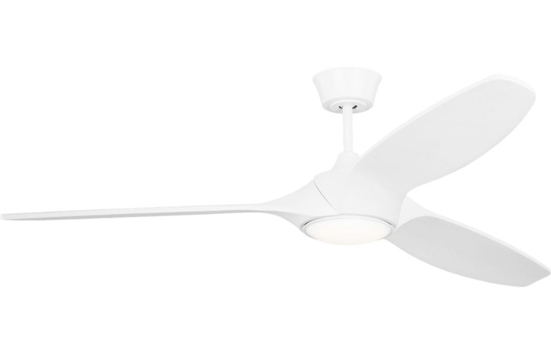 Selen Smart LED Ceiling Fan, Matte White, Matte White, 60" Wide