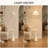70" Cream Floor Lamp with Side Table, Adjustable Height, Bulb Include, Rotating Light Arm