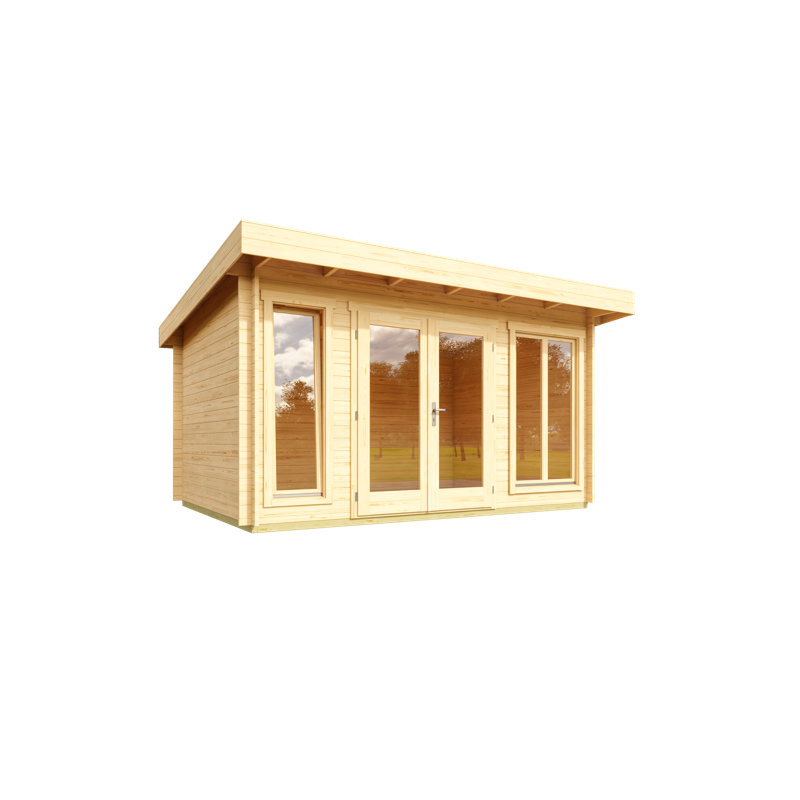 Lasita Dorset 2 - 13 x 10 Ft. Premium Log Cabin With Tempered Double Glazing (34mm), Brown