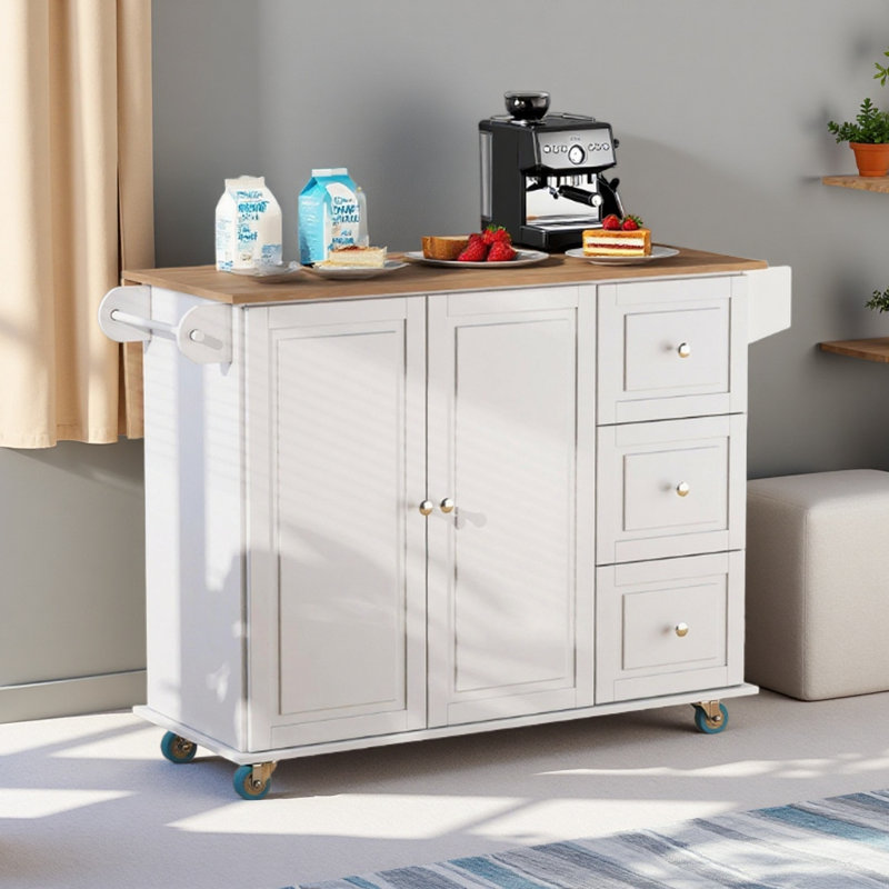 Chariot de rangement pour îlot de cuisine avec chariot de rangement Kitchen Island