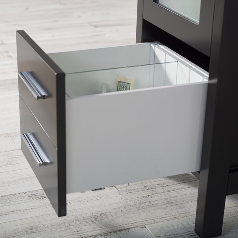 Meuble-lavabo simple 16 po avec lavabo, Espresso