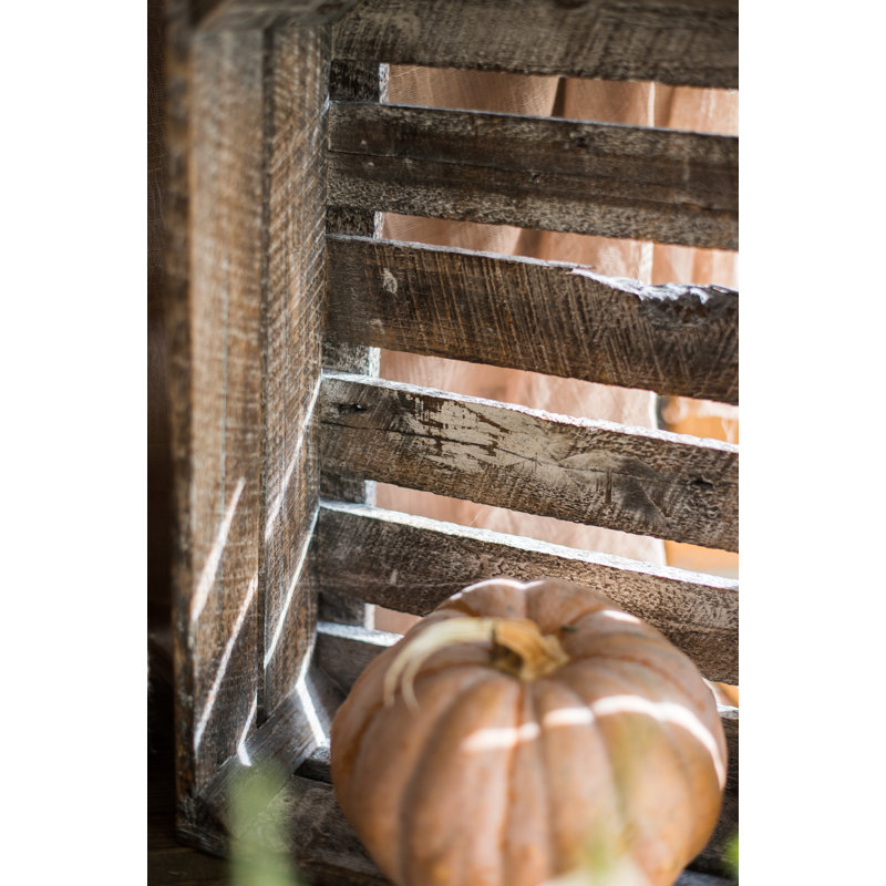 Caisse rectangulaire en bois massif antique, H 5,1 po x l 9,1 po x P 13,4 po