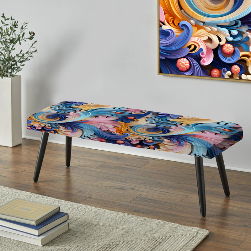 Banc rembourré en marbre Ethnos Paisley Harmony Fuse