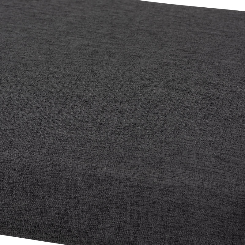Polyester Upholstered Bench, Dark Gray