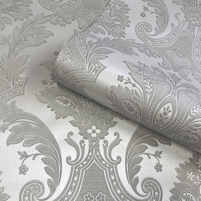 Maidste 10.05m x 53cm Textured Matte Wallpaper Roll, Silver