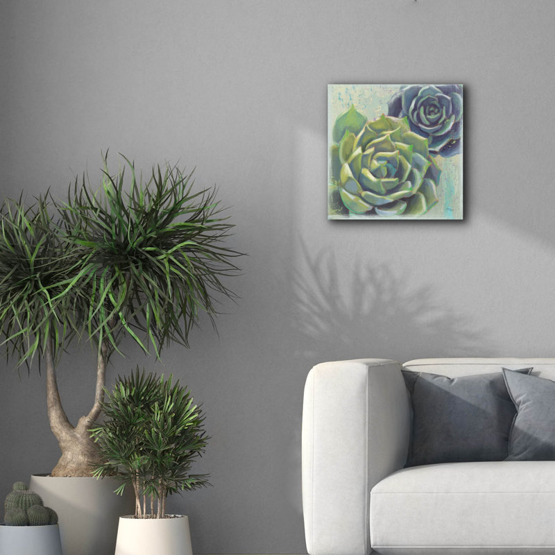 "Epic Graffiti" Succulents 1 "par Wellington Studio, art mural sur toile, H 18 po x l 18 po x P 0,75 po