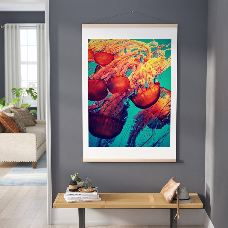 «Jellyfish 7», reproduction d'art textuel sur toile, H 40 po x l 30 po x P 0,5, Affiche