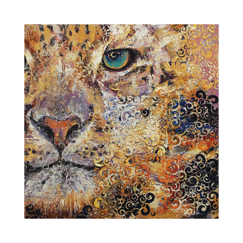 Leopard Dynasty by Michael Creese - Wrapped Canvas Painting, 30.48 cm H x 30.48 cm W