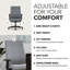 Chaise de bureau ergonomique en vinyle HON Ignition 2.0, inclinaison avancée, structure noire, noir-120151190-81753454-120151193