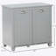 Armoire de rangement pour salle de bain, armoire à linge double inclinable, armoire de plancher pour salle de bain