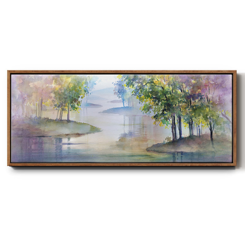 Méandre lac II, reproduction d'art sur toile, H 8 po x l 20 po x P 1,5 po, Noyer