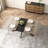 55.11'' -70.86" Retro Rectangular Stretch Dining Table Carole Top With Black Embossed Center Plate Fine Sand Cross Iron Foot Base Dining Table, With Storage Box.-1911333492