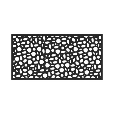 34'' H X 68'' W River Rock Decorative Screen