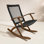 Chaise berçante en bois massif Brayson