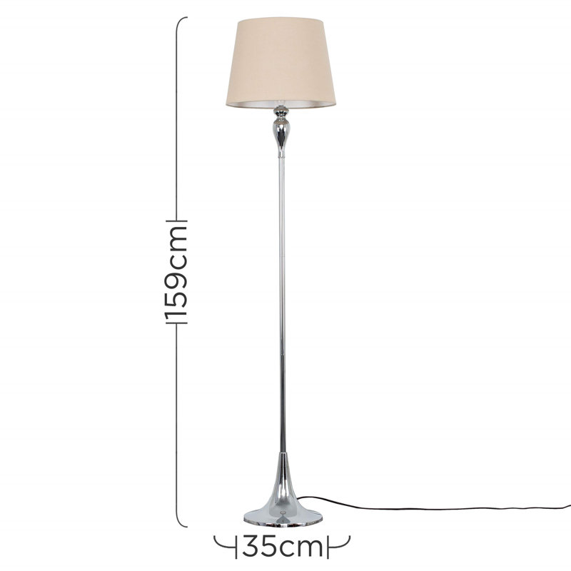 Aadish 159cm Traditional Floor Lamp