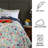 Boho Bloom White Microfiber Reversible Comforter Set-1566145012