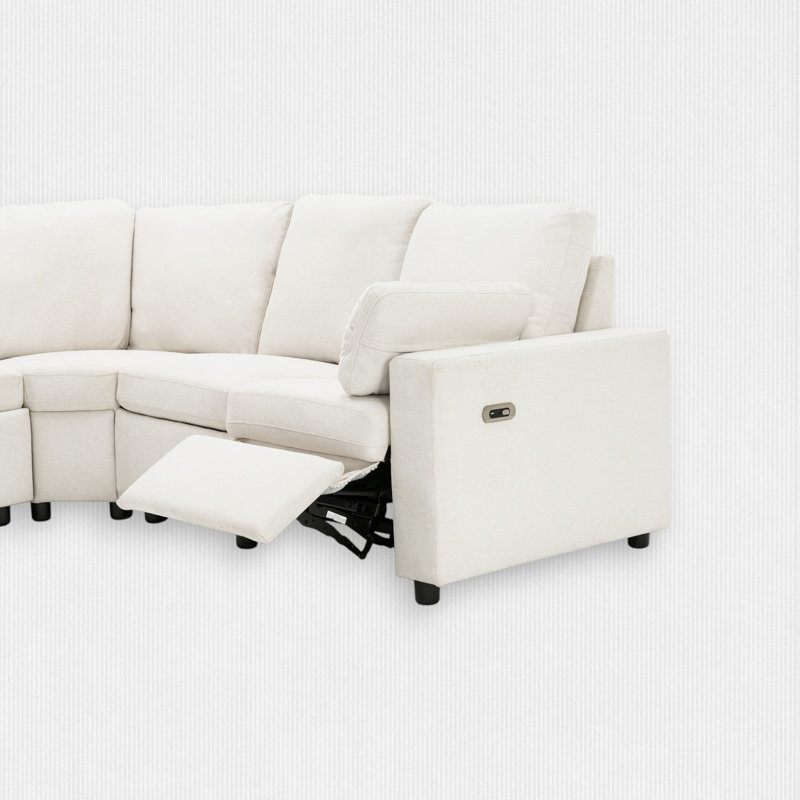 Canapé modulaire 3 pièces rembourré, Lin beige