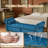 CHIRA  Blue Velvet Bedroom Bench, Bed Bench with Button-Tufted Large Upholstered Storage Bench Ottoman-374233676