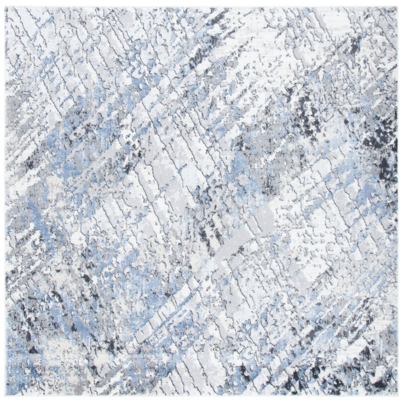 Ascend 700 Performance Abstract Rug, Square 6'7"