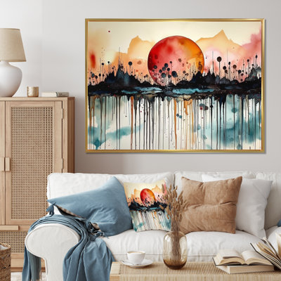 «Minimalist Impressions Of Mountains And Rivers I», reproduction sur toile