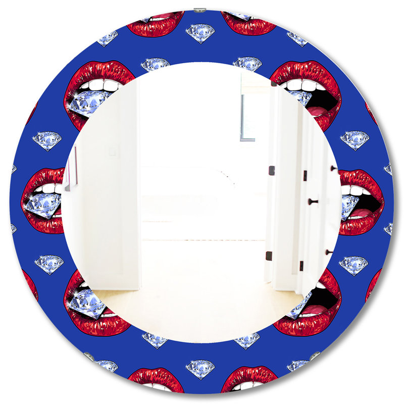 Miroir mural Hot Lips I, H 31,5 po x l po