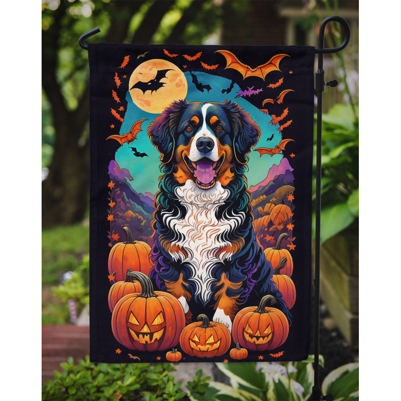 Drapeau de jardin d'Halloween en polyester Jamaurion, 15,5 po x 11,25 po