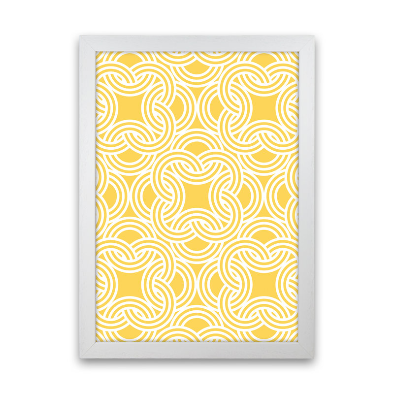 Oriental Print 1 Piece Wall Art, 64cm H x 46cm W x 3cm D, White Framed