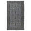 Tapis bleu 4,8 x 8 pi à motif de fleurs moderne noué à la main en Turquie