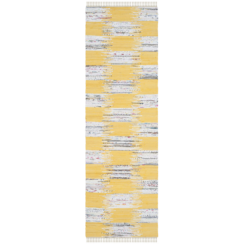 Opie Hand Woven Cotton Ikat Rug, Runner 2'3" x 7'