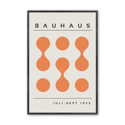 Orange Bauhaus, impression encadrée