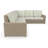 Henri 116" W Outdoor L-Shaped Sectional with Sunbrella Cushions-2070481268