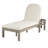 Premium Acacia Wood Patio Recliner with Arched Backrest-204454950