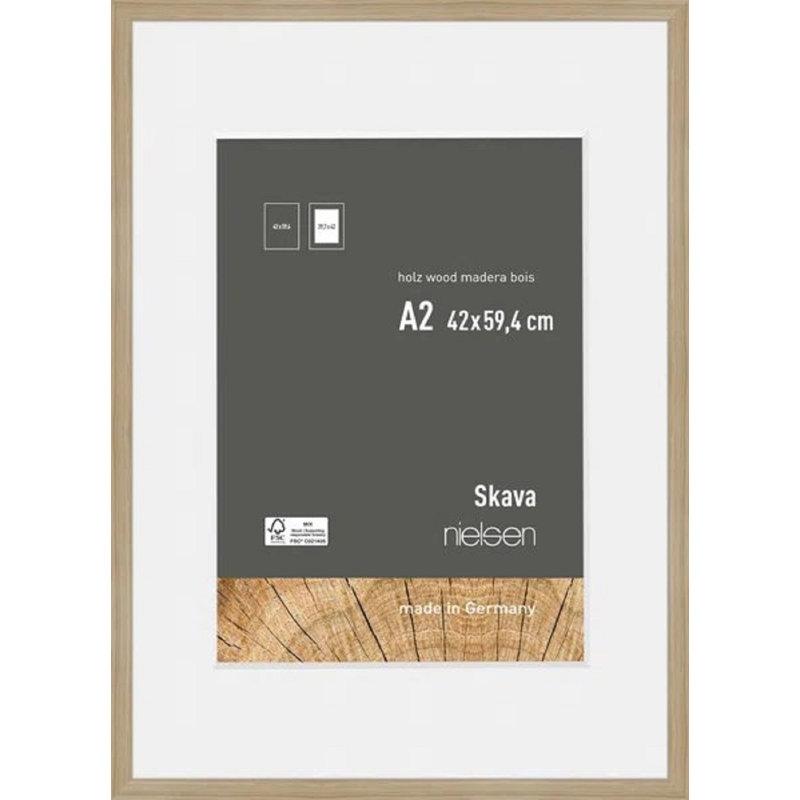 nielsen Skava Wooden Picture Frame, Oak, 59.4cm H x 42cm W x 2cm D