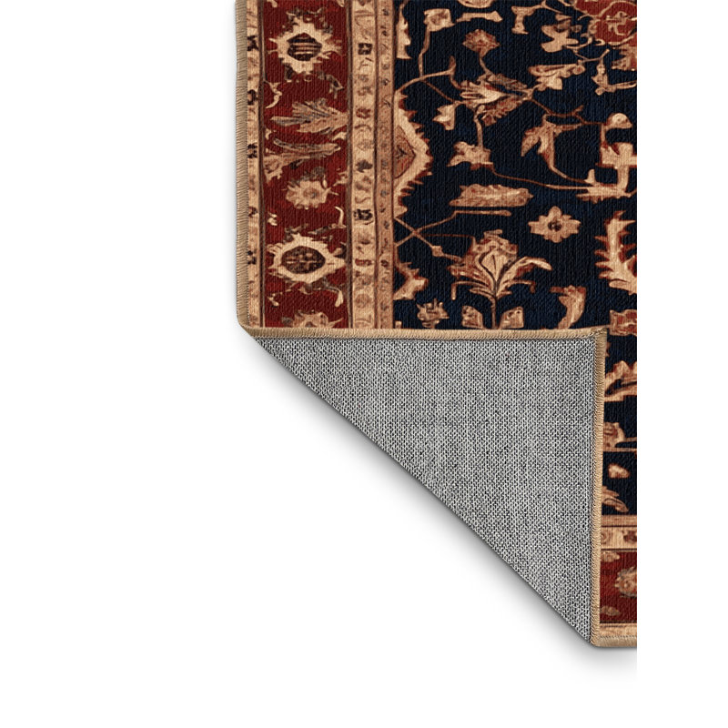 Machine Washable Persian Brown Area Rug, Square 3'