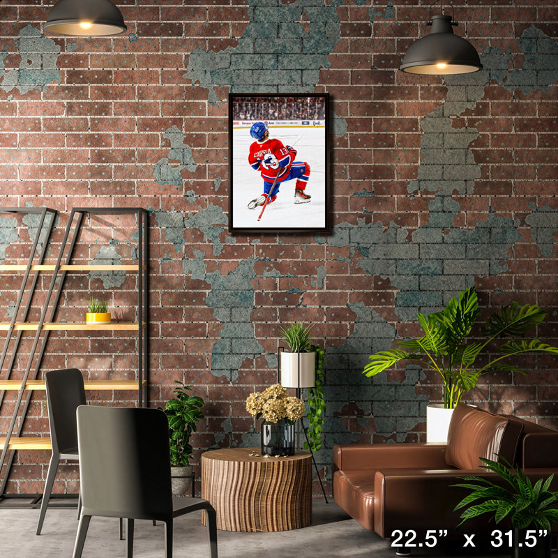 Cole Caufield 20 x 29 non encadrée, toile encadrée célébration des Canadiens
