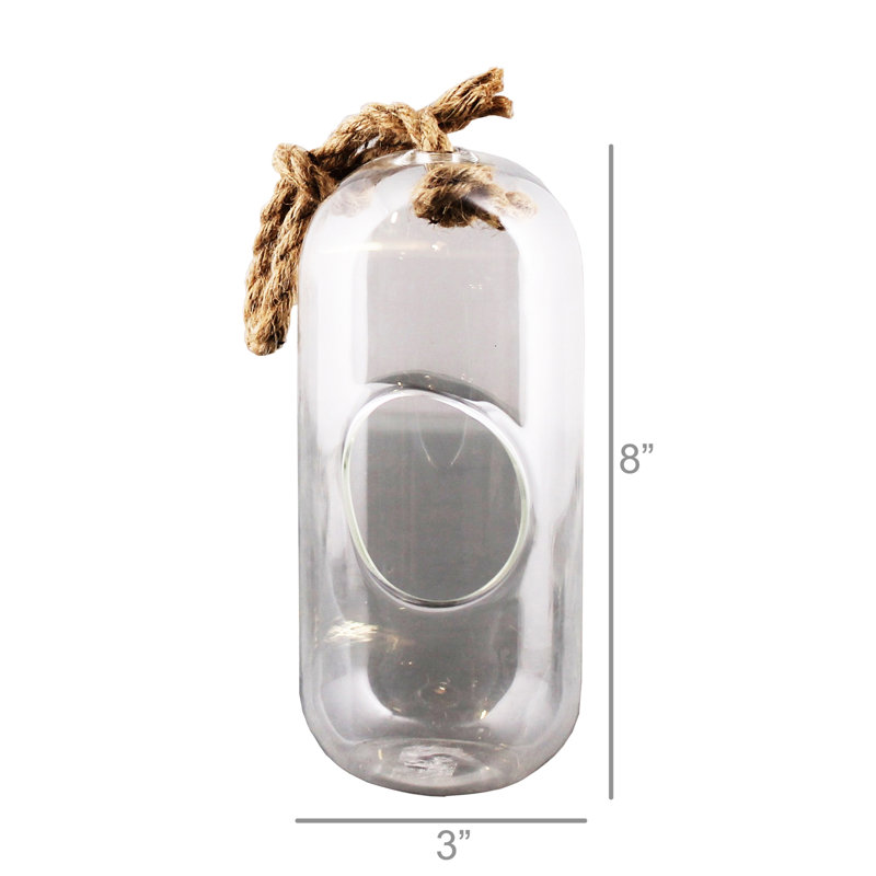 Glass Indoor Terrarium, 6.75" H x 4.25" W x 4.25" D