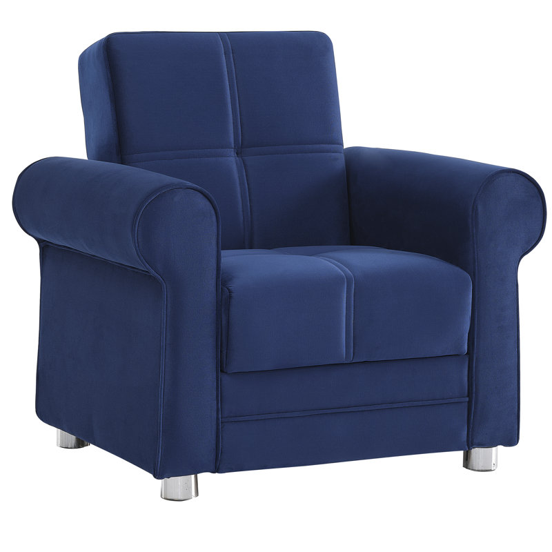 Fauteuil convertible avec rangement Briarwood, Bleu