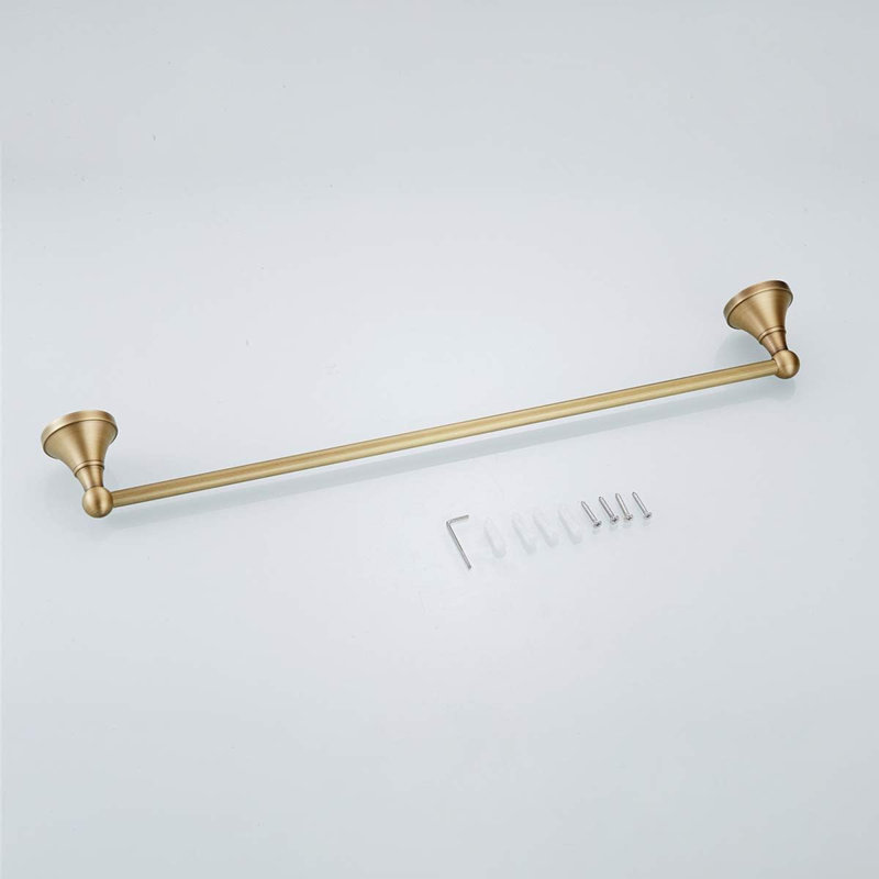 Porte-serviettes mural monocouche en laiton antique