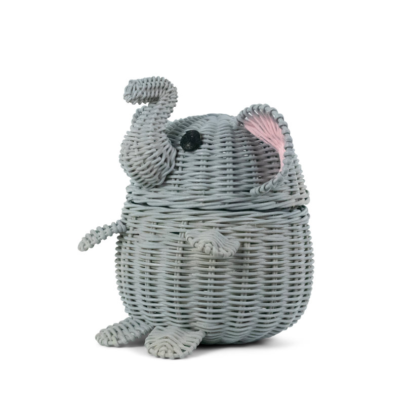 Bay Isle Home™ Gelsey Rattan Decorative Basket, Gray