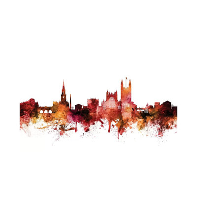 Bath, England Skyline Cityscape by Michael Tompsett - 1 Piece Wrapped Canvas Painting