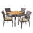 Edmundson 4 - Person Acacia Wicker Patio Dining Set with Square Table , Cushions Included