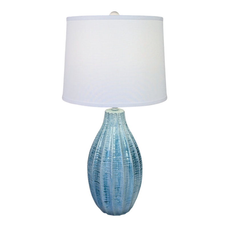 Lampe de table Nude / Sea, Blanc / Bleu