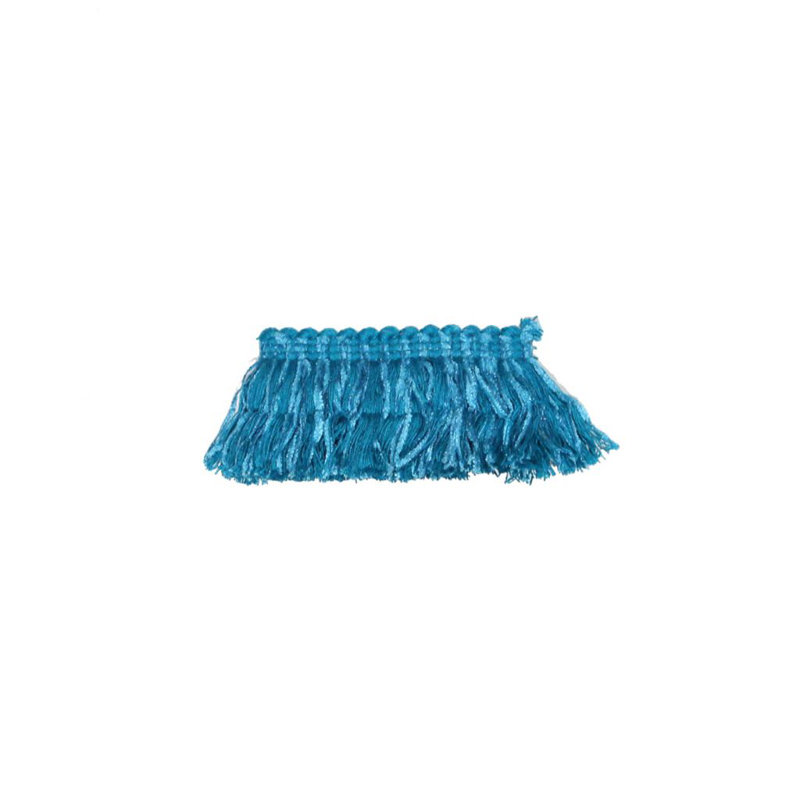 Surfside Brush Fringe Fabric, Emerald