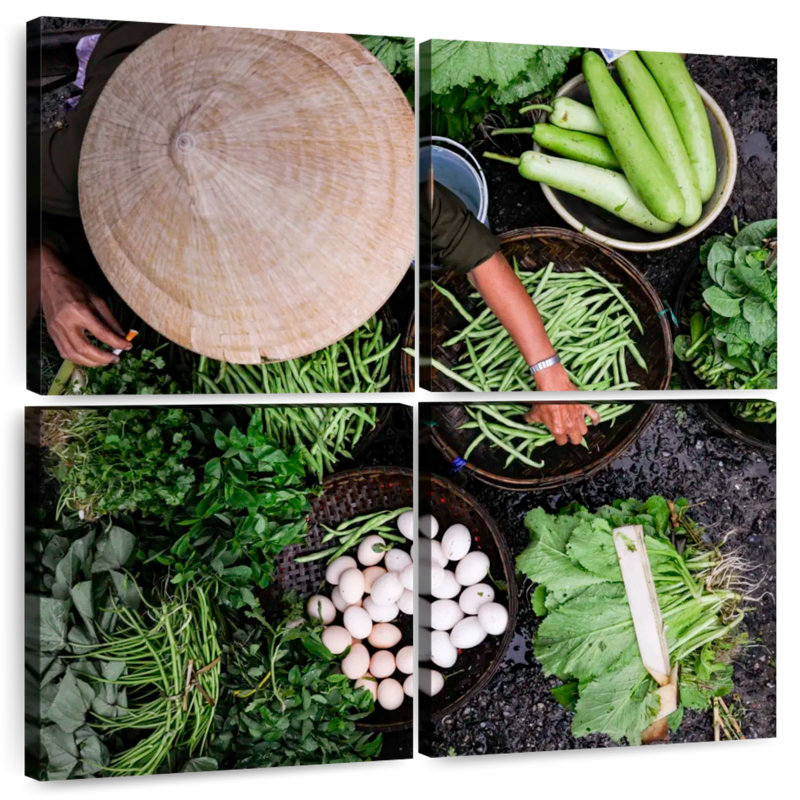 Yarlin Vietnamese Vegetable Market, 50" H x 50" W