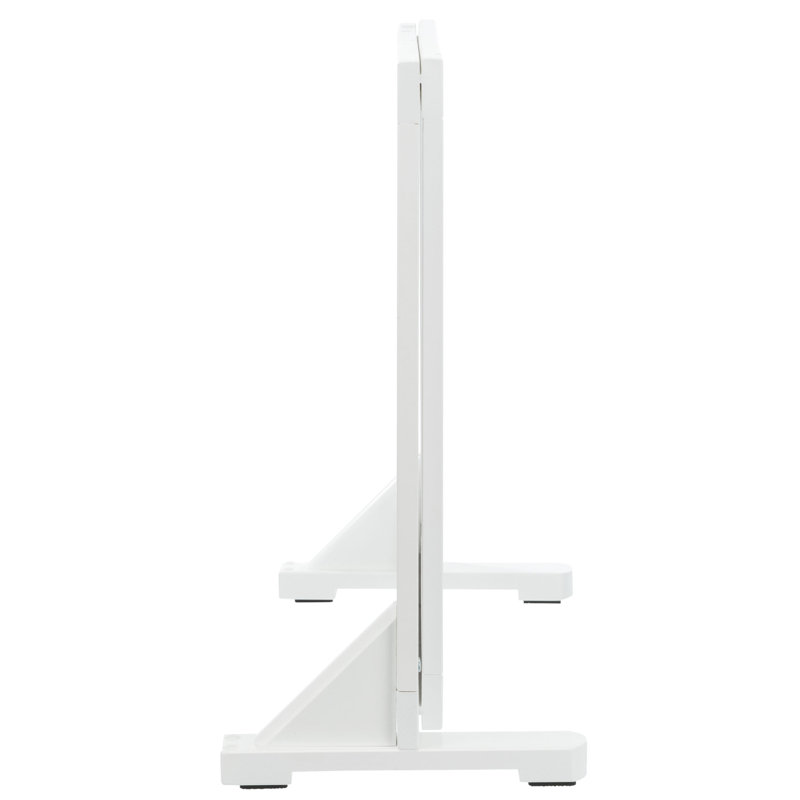 Adjustable White Wood and Metal Freestanding Pet Gate
