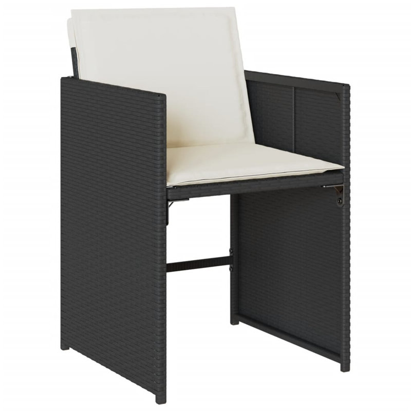  Ensemble de 14 chaises de patio noir et blanc crème