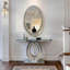 Grande console à miroir en forme d'olive avec miroir