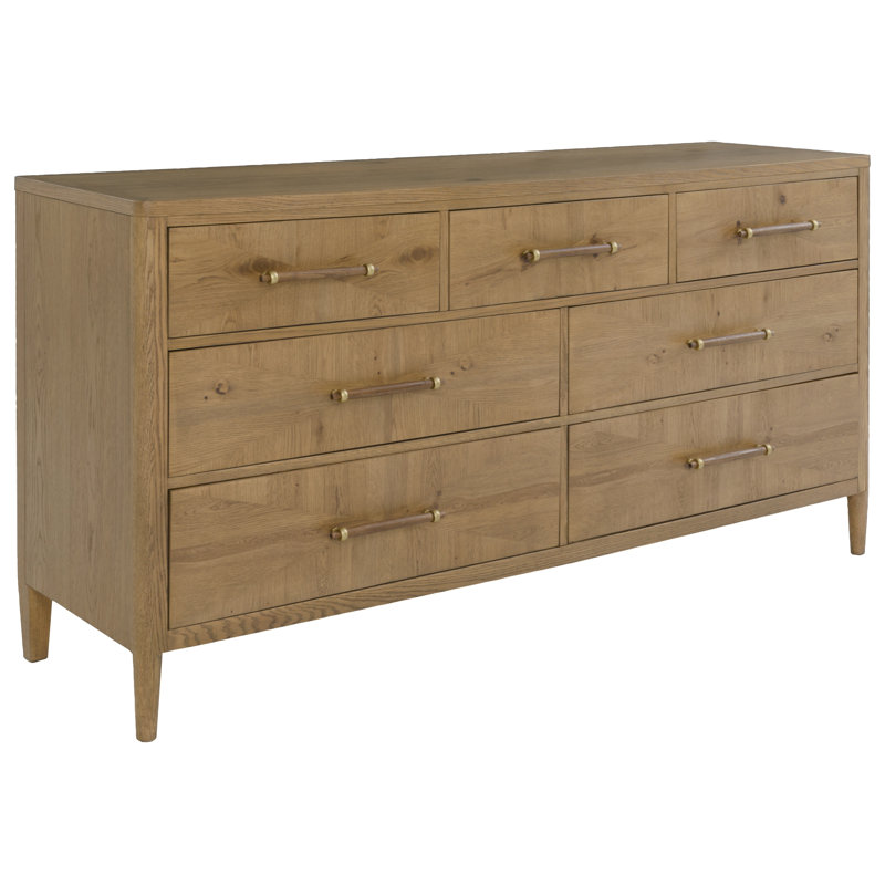 Maxwell 7 - Drawer Solid Wood Dresser, Sunlit Oak